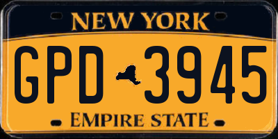 NY license plate GPD3945
