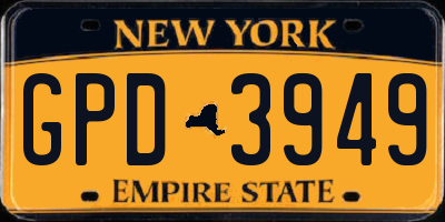 NY license plate GPD3949