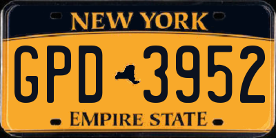 NY license plate GPD3952