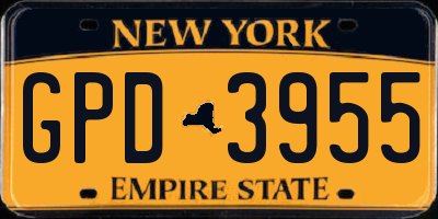 NY license plate GPD3955