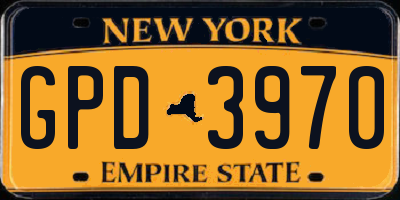 NY license plate GPD3970