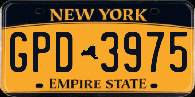 NY license plate GPD3975