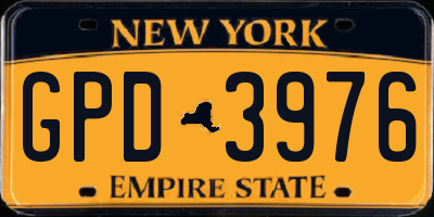 NY license plate GPD3976