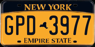 NY license plate GPD3977