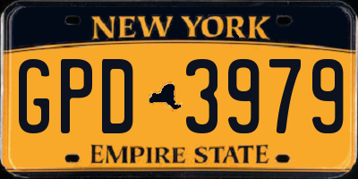 NY license plate GPD3979