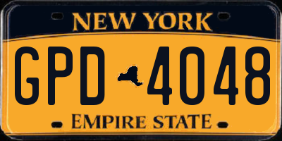 NY license plate GPD4048