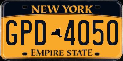 NY license plate GPD4050