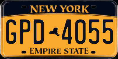 NY license plate GPD4055