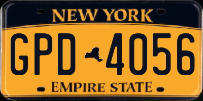 NY license plate GPD4056