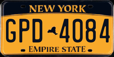 NY license plate GPD4084