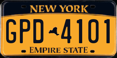 NY license plate GPD4101