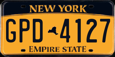 NY license plate GPD4127
