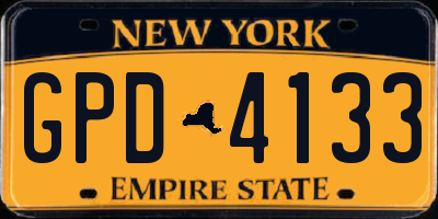 NY license plate GPD4133