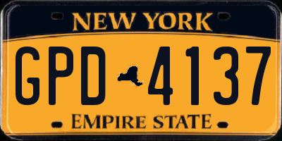 NY license plate GPD4137
