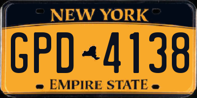 NY license plate GPD4138