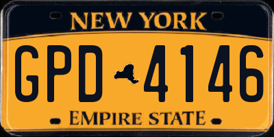 NY license plate GPD4146