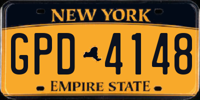 NY license plate GPD4148