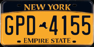 NY license plate GPD4155