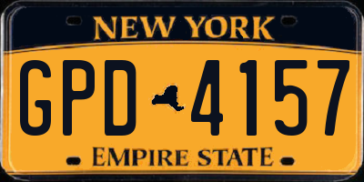 NY license plate GPD4157