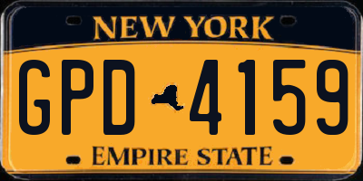 NY license plate GPD4159