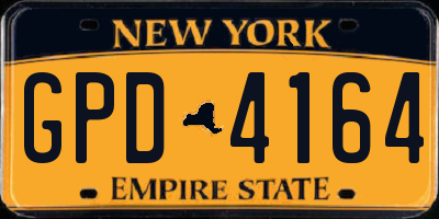 NY license plate GPD4164