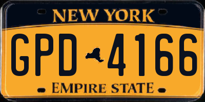 NY license plate GPD4166