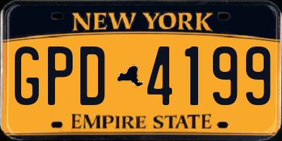 NY license plate GPD4199