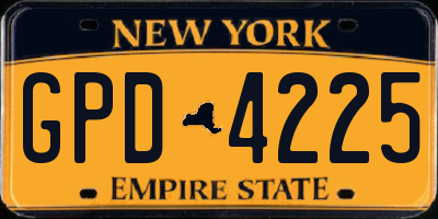 NY license plate GPD4225