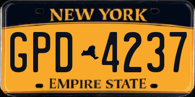 NY license plate GPD4237