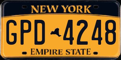 NY license plate GPD4248