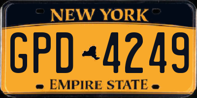 NY license plate GPD4249
