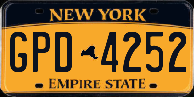 NY license plate GPD4252