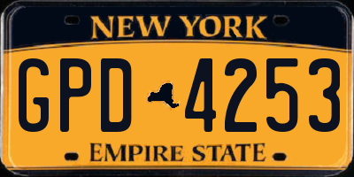 NY license plate GPD4253