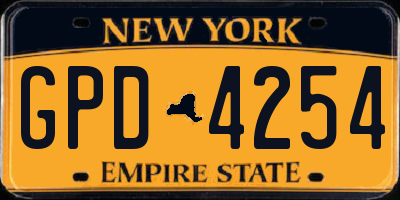NY license plate GPD4254