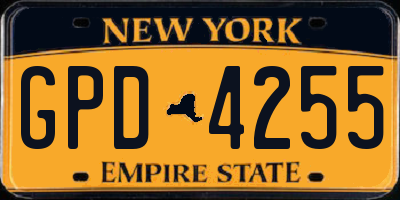 NY license plate GPD4255
