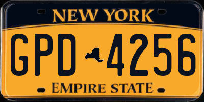 NY license plate GPD4256