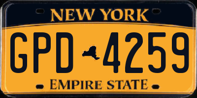 NY license plate GPD4259