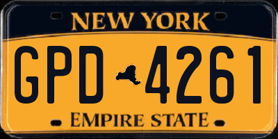 NY license plate GPD4261