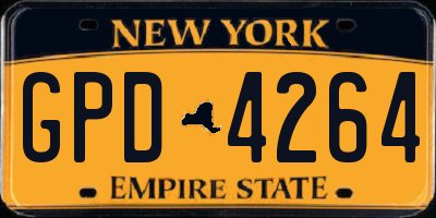 NY license plate GPD4264