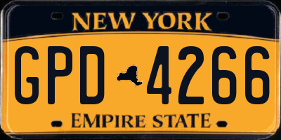 NY license plate GPD4266