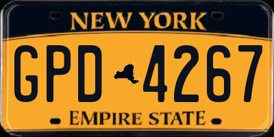 NY license plate GPD4267