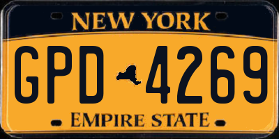 NY license plate GPD4269