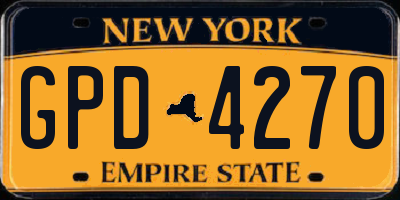 NY license plate GPD4270