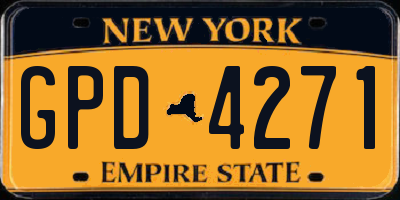 NY license plate GPD4271