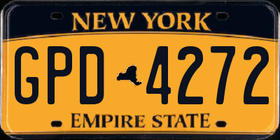 NY license plate GPD4272