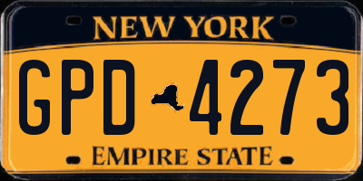 NY license plate GPD4273