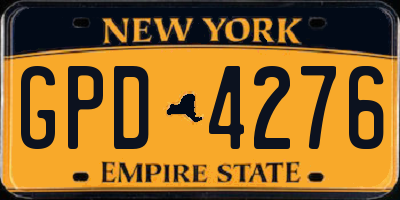NY license plate GPD4276