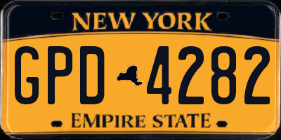 NY license plate GPD4282