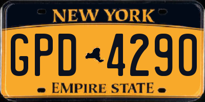 NY license plate GPD4290
