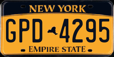 NY license plate GPD4295